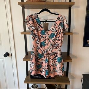 JUNE & HUDSON Palm Printed Romper